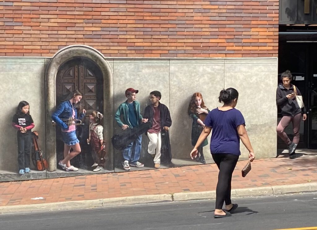 Mural & Two Ladies